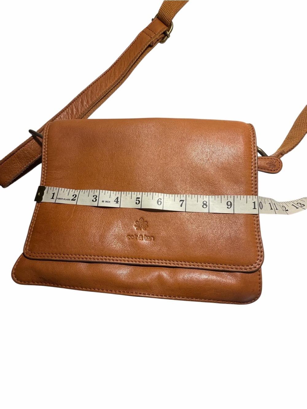 Oak & Tan Leather Crossbody Bag - Picture 9 of 16
